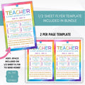 half sheet take home flyer employee staff nurse teacher appreciation week event